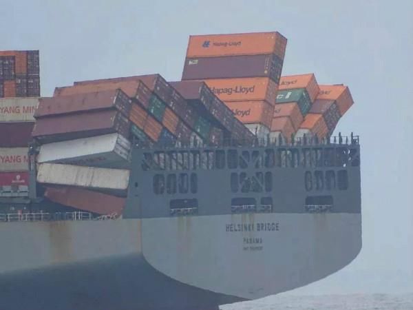 集装箱落海，丢失，曾挂靠上海、宁波等港口，货物或将受损