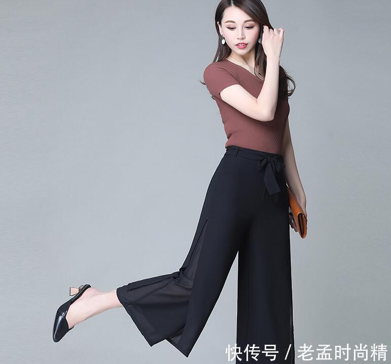 小脚|小脚裤别总穿了,看我小姑身上穿的阔腿裤,舒适还时尚!