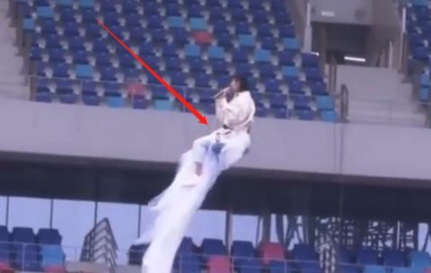 杨紫高空荡秋千演唱