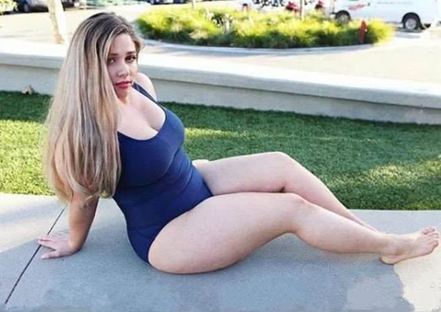 160斤欧美大码模特，体态丰腴曲线美，杨贵妃在世都比不过