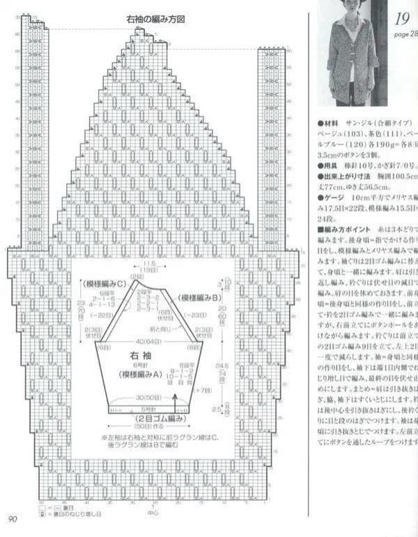  「春款」精致有质感：女式棒针春款真丝羊毛开衫（有编织图解）
