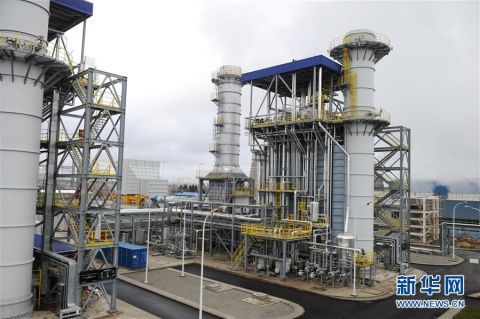  「气电站二期工程现场」中企承建的格鲁吉亚重点电站项目竣工