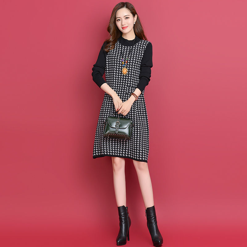 哇塞!头次见到高级洋气--秋裙，配短靴，忍不住买了5件，忒美