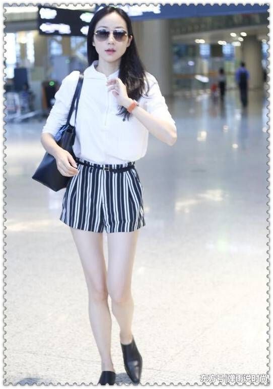 身高1米7的韩雪魔鬼般的身材 机场街拍 随便怎么穿都这么好看