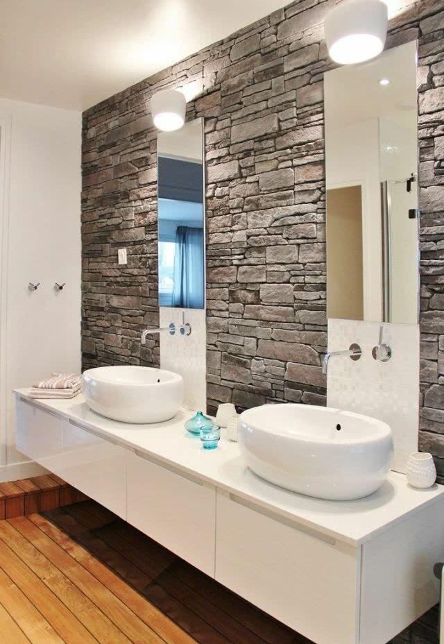  大气@双台盆的洗手台，可真显大气呀，让人羡慕得不要不要的