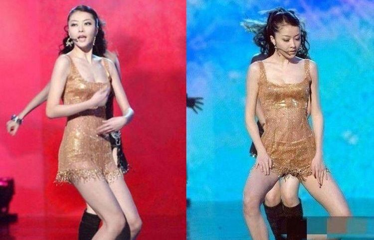 熊黛林真够猛，穿吊带裙玩性感 ，网友:这身材简直在拉仇恨