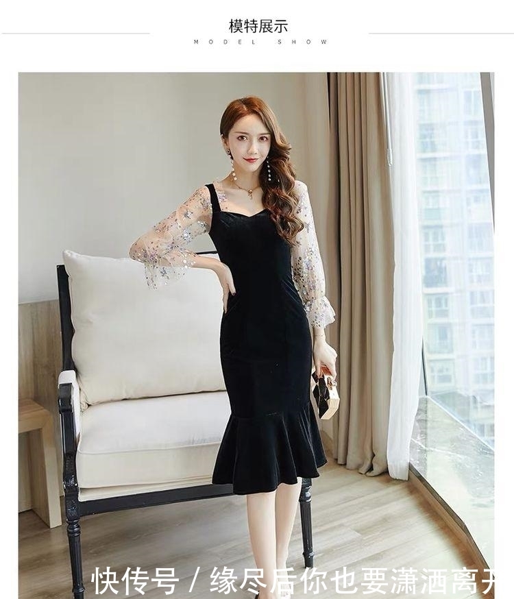  鱼尾裙■性感与妩媚缺一不可，展现出女性迷人的锁骨