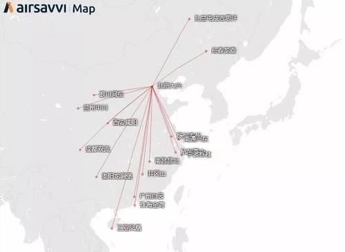 航线图 | 未来154天，这些航线将从大兴机场起飞