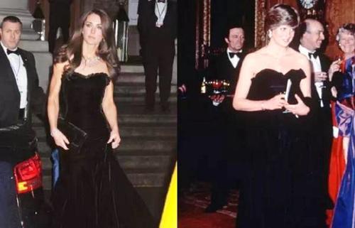 凯特王妃简直是婆婆的翻版！与她穿着很像，不过戴安娜更胜一筹！