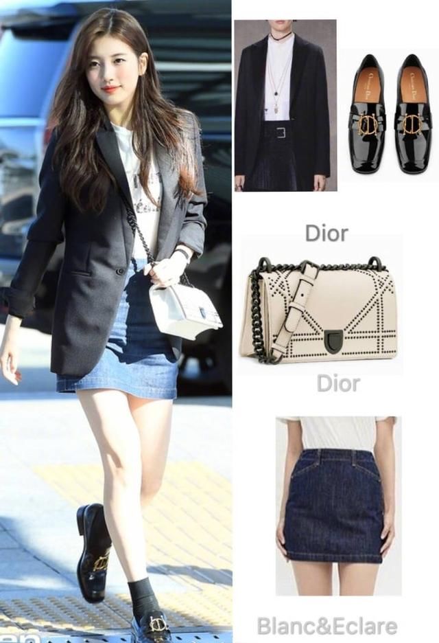 裴秀智好尴尬，黑色小西装肤白貌美像仙女，网友：腿短别拍下半身