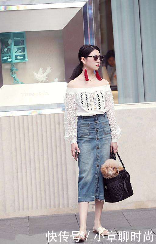 街拍:纯黑色包臀裙,小姐姐下身一条肉色丝袜恰好！!