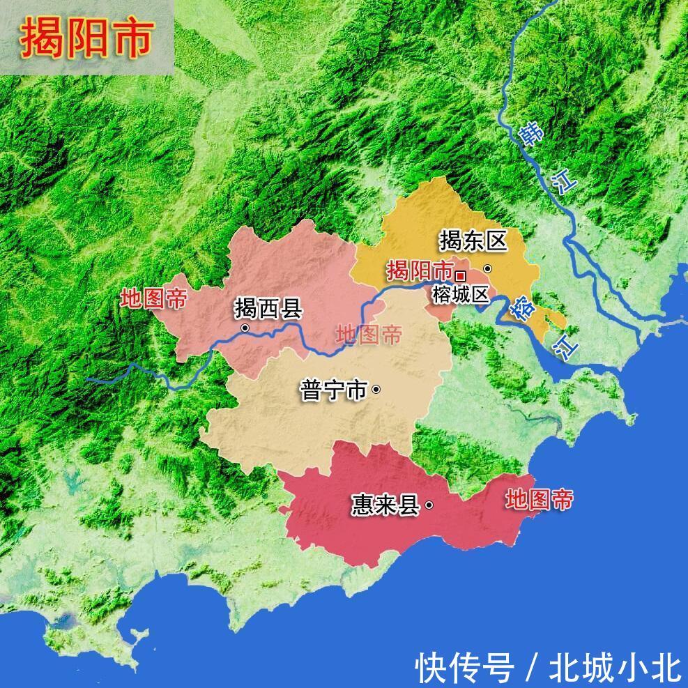  #地形图#22张地形图，快速了解广东省各地级市