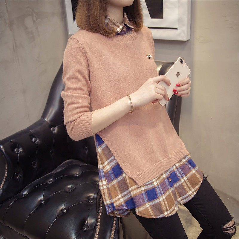 现在穿棉衣还太早，减龄洋气的针织衫，遮住拜拜肉，确实美