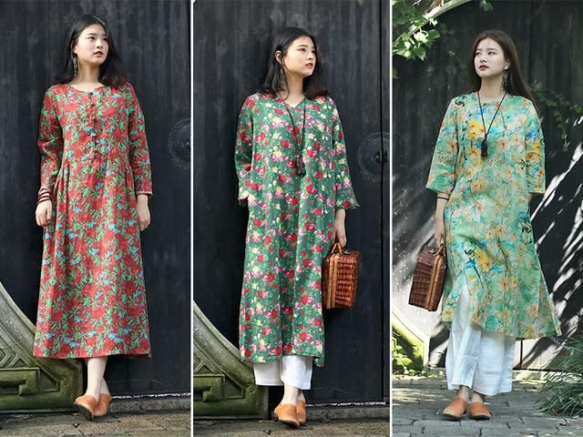慢生活,轻文艺的棉麻连衣裙,给你返璞归真的美好,遇见美好自己