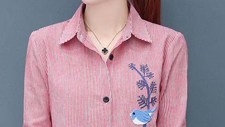 头次见这么时髦的小衫，妈妈买6件穿，不得不夸，美的哪像60后