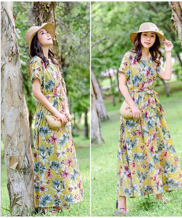 不敢相信！40岁老婆如今真会打扮，穿上这样的棉麻裙，太美嫩了