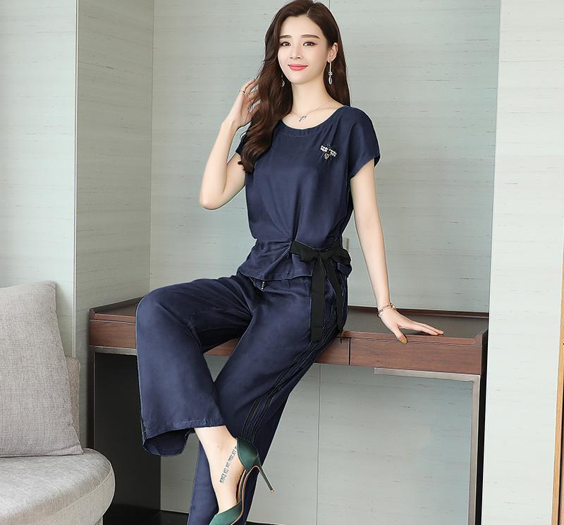 比旗袍还洋气的阔腿套装，47岁老婆一买7件，上班穿美的不重样