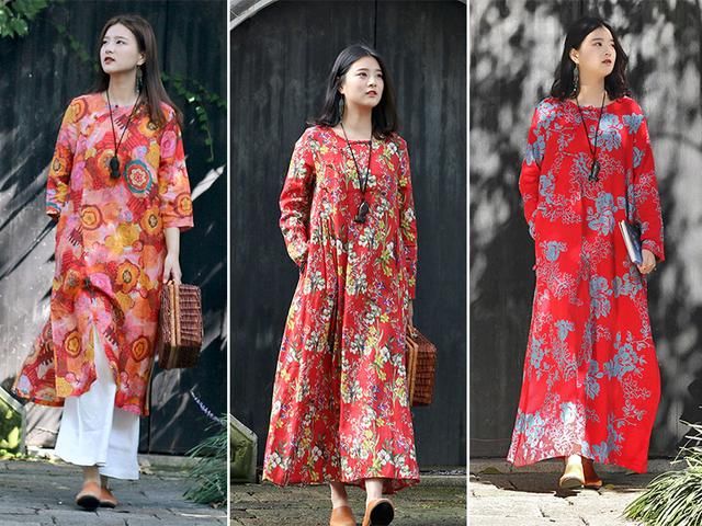 慢生活,轻文艺的棉麻连衣裙,给你返璞归真的美好,遇见美好自己