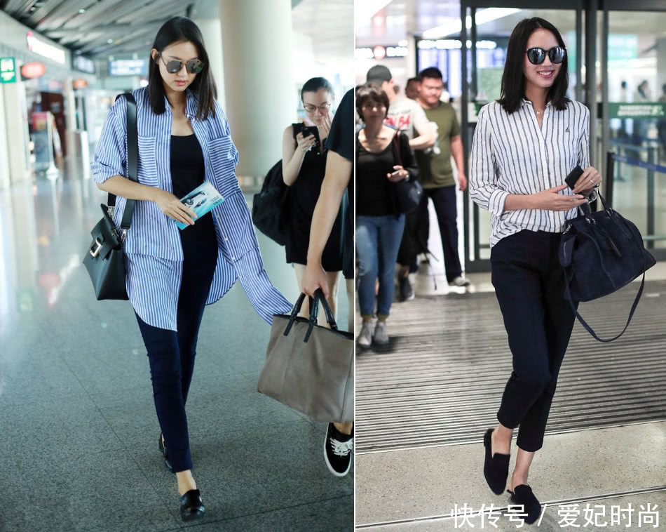 张梓琳真低调！182身高穿九分裤配平底鞋，依旧藏不住大长腿！