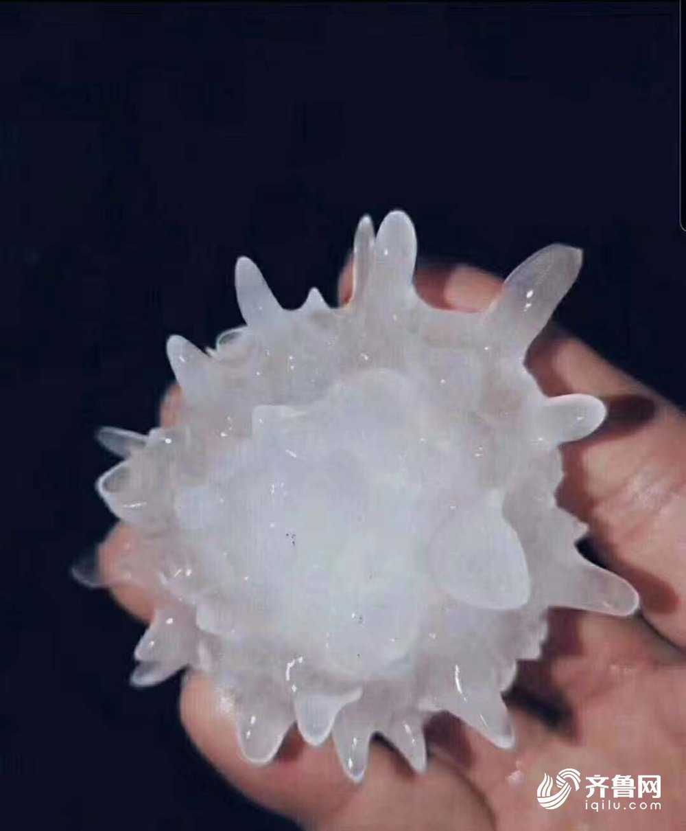  『色预警信号』强对流天气！山东多地降下冰雹 最大直径超两厘米