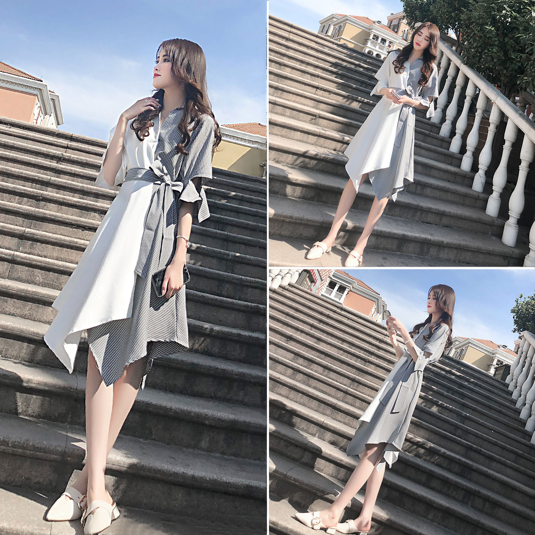 姐姐比我大5岁，她穿了这连衣裙，跟我逛街，别人都以为我是姐姐