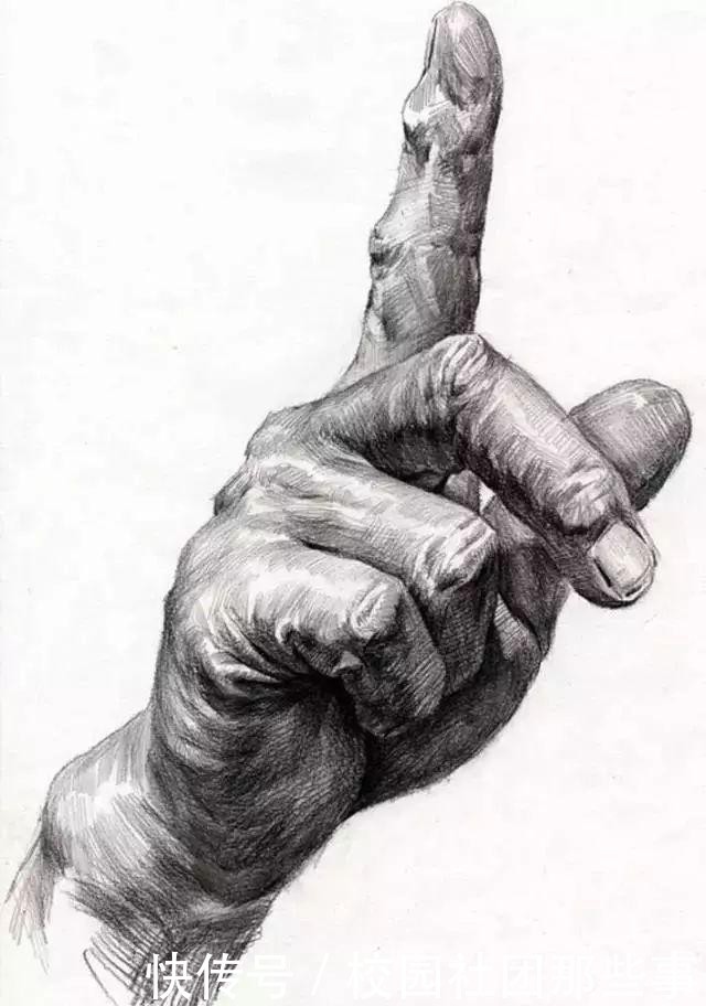  [素描]素描｜360度手部素描干货，值得你收藏！