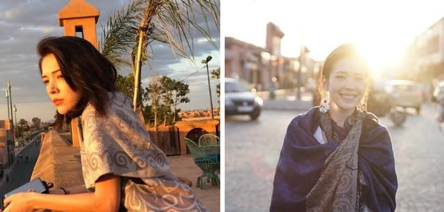 许玮甯摩洛哥旅行晒美照，把民族风穿这么美，多亏她的混血颜