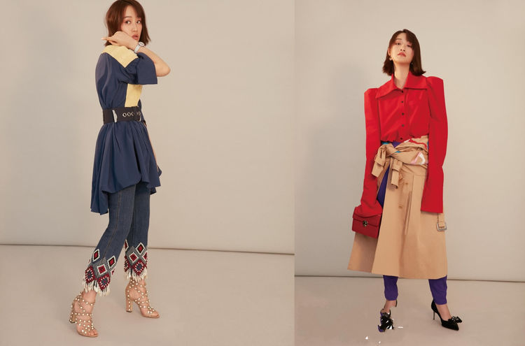 蓝盈莹胆真肥!吊带裙下面穿牛仔裤,网友:这跟没穿有什么区别?