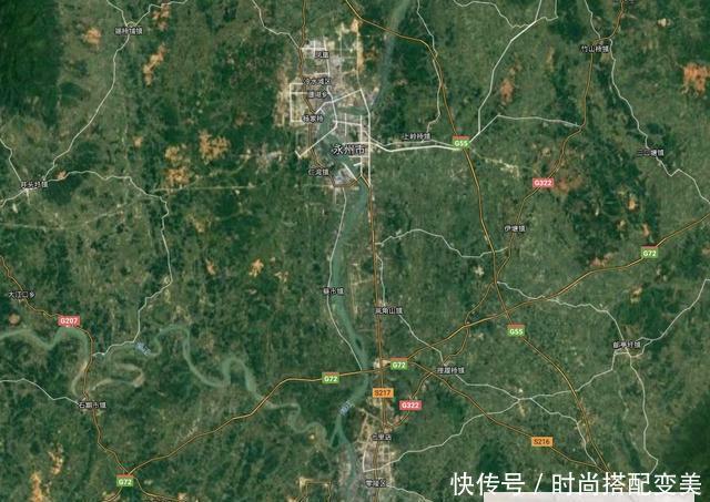 湖南各城市最新卫星地图：一看就知道湖南哪个城市的规模比较大？