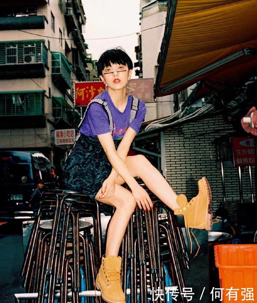 短发女神郭采洁，158的她穿出了2米大长腿，气质霸气瞬间爆棚