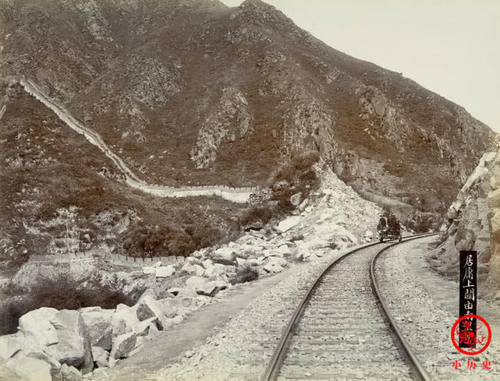  【官服】清末老照片：京张铁路修筑现场，詹天佑穿官服亮相