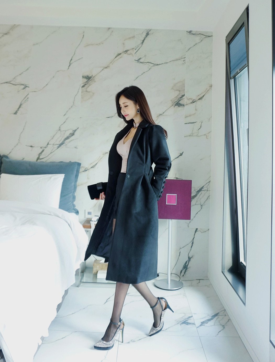 柔美晚秋知蕴粉底罗绮衣裙