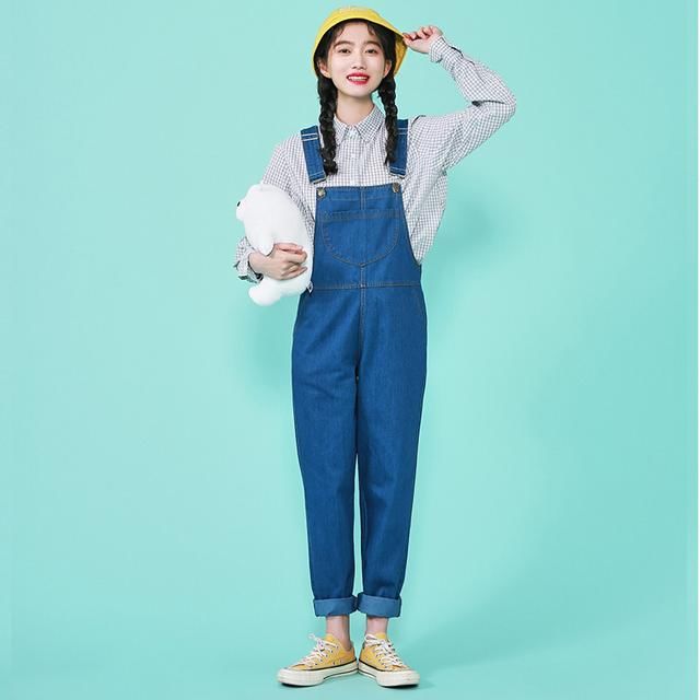 潮流时尚的穿着体验，穿上背带裤才知道自己多美