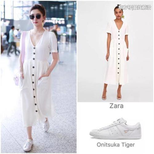 31岁江疏影好拼，全身上下只穿一件连衣裙，网友：只有21岁吧