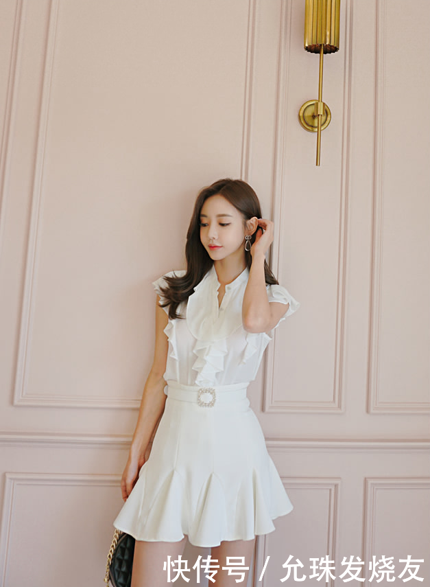 孙允珠繁花双色吊垂嫩叶无袖衫