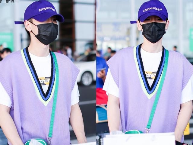 沈月机场穿短袖还配针织衫,是冷还是热?李沁汪苏泷也爱这么穿!