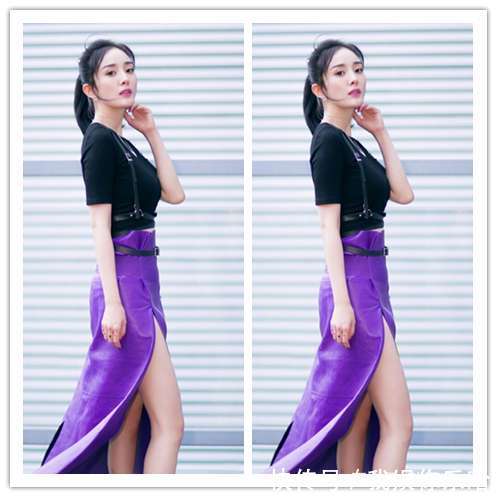 女星穿开叉裙,赵丽颖像公主,迪丽热巴甜美,她美的让人窒息