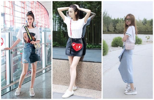 牛仔裙穿出时尚感的秘诀，原来全在上半身？选对以后轻松成焦点