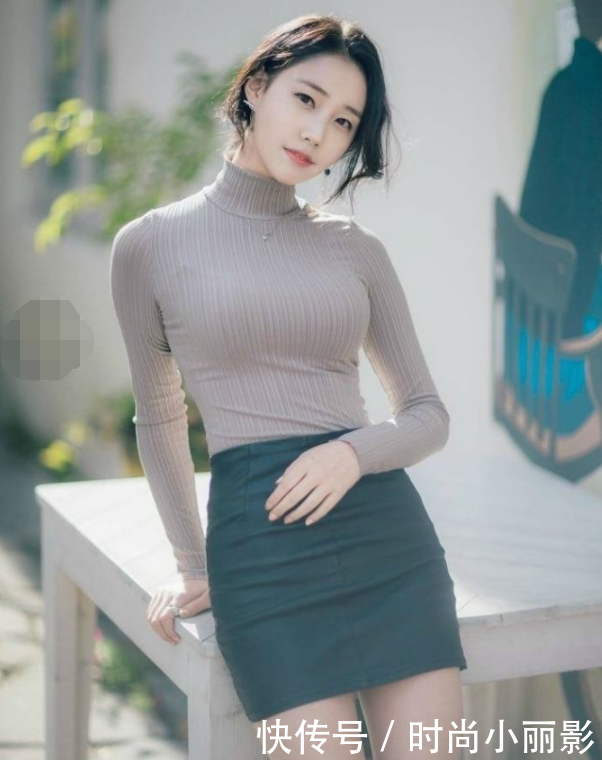 气场十足的紧身裙美女，身材颜值俱佳，尽显个性风采！