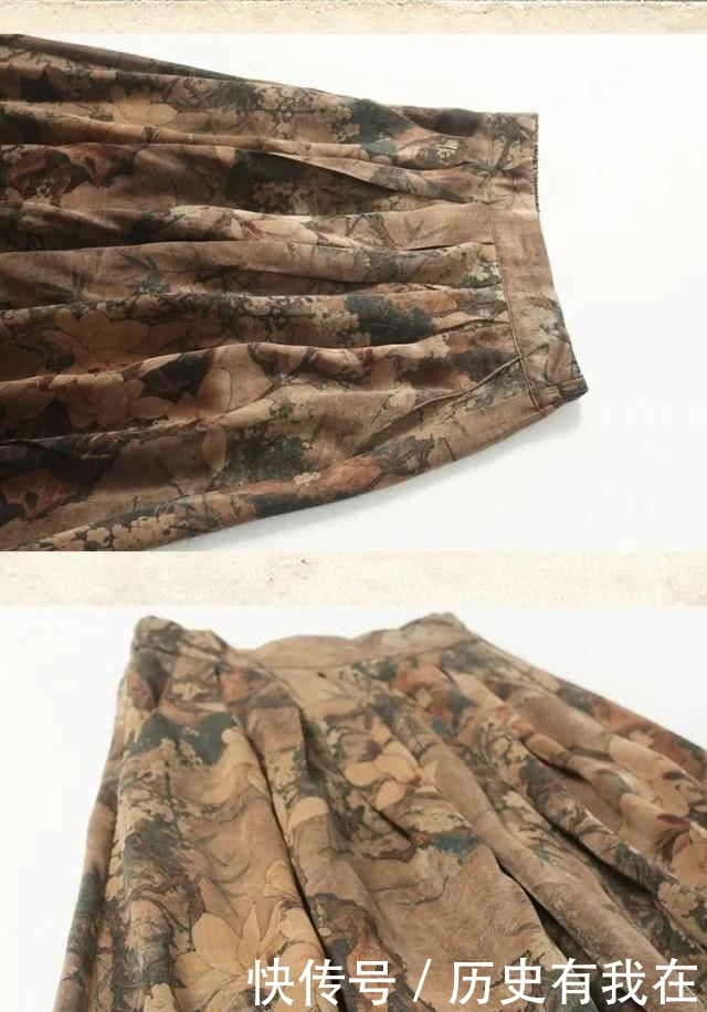  【复古】单品推荐香云纱水墨玉兰半身裙，优雅复古，释放你的美！