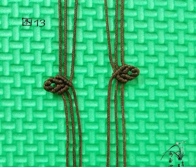  「首饰」绳结首饰之桃心吊坠编织教程