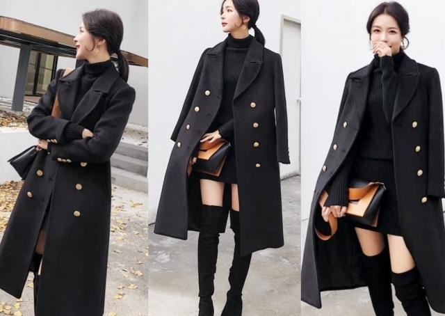  #大衣#2019年入手一件双排扣大衣，让你气场全开，好时髦！