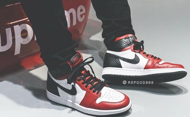 『效果图』丝绸蛇纹AJ1竟然没有丝绸?上脚首次曝光,八月登场