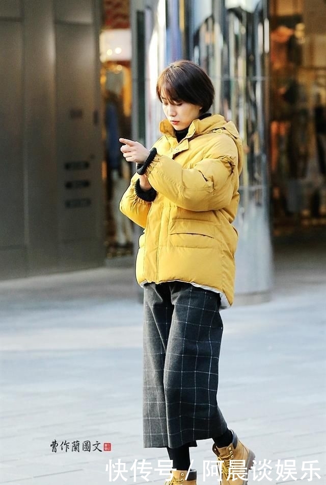  『气质』又肥又短的七分阔腿裤，美女却能穿出高挑颀长还有好气质
