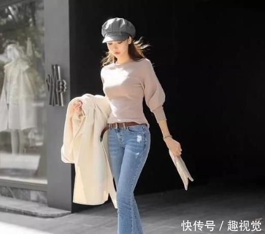 漂亮:时尚街拍街上的时尚漂亮的小姐姐,牛仔裤一样可以很美