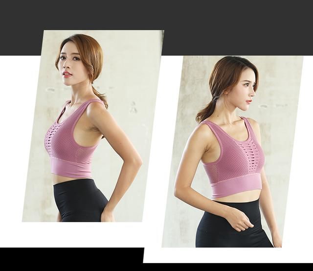 防震运动内衣女定型聚拢美背无钢圈文胸罩背心式瑜伽健身薄款