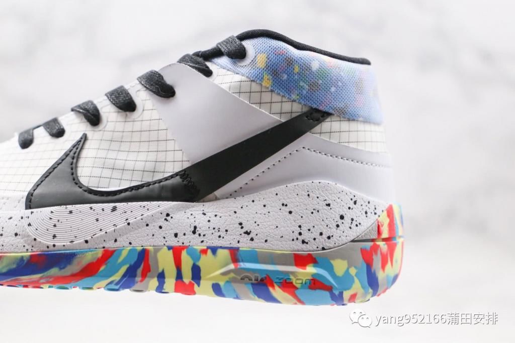  「Nike」耐克Nike KD13 EP杜兰特13代篮球鞋白彩虹配色