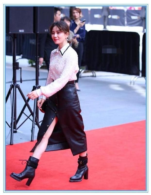 96斤刘诗诗穿皮裙竟输给100斤马思纯?可见露腿是有多么的重要!