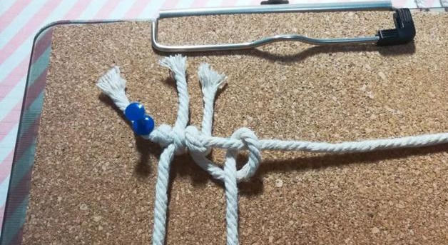 『编绳』结绳编织DIY,棉绳就能编个好看又实用的杯垫,编绳附教程!