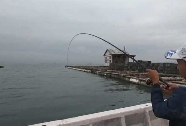  收获：小伙出海钓鱼虽然有一定风险，不过收获总让人满意，钓了一箱鱼！